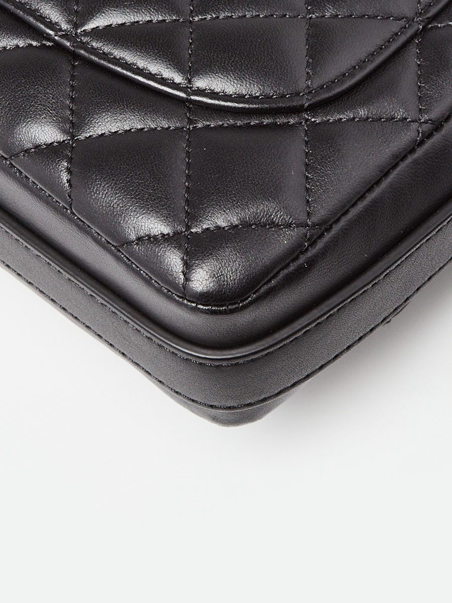 Chanel Black Quilted Lambskin Leather Bolero De Chanel Bag