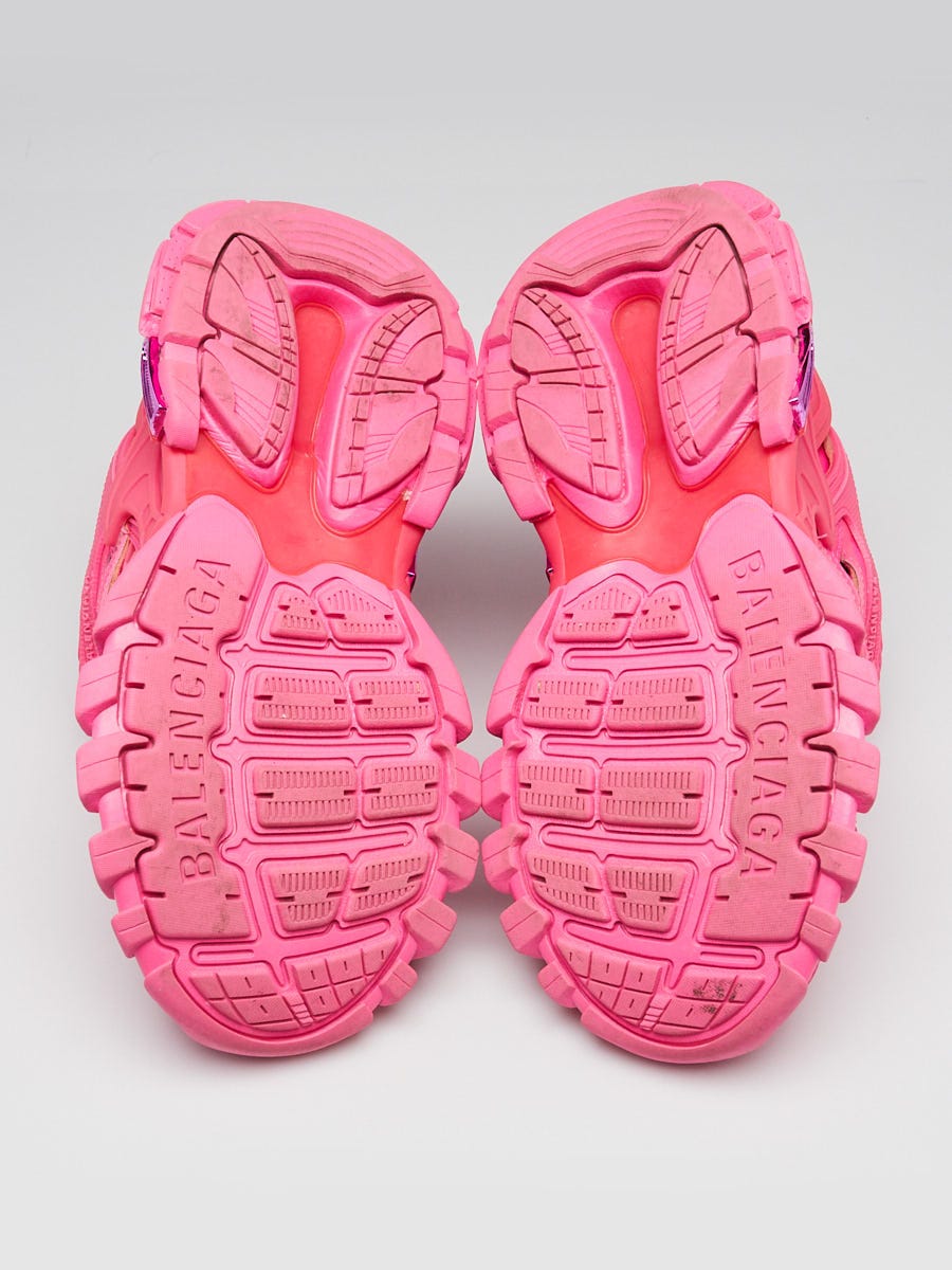 Balenciaga Pink Leather Track 2 Caged Sneaker Size 6.5/37