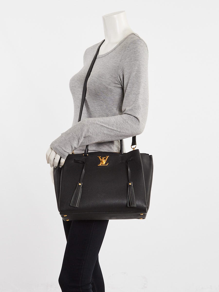 Louis Vuitton Black Leather Lockmeto Bag