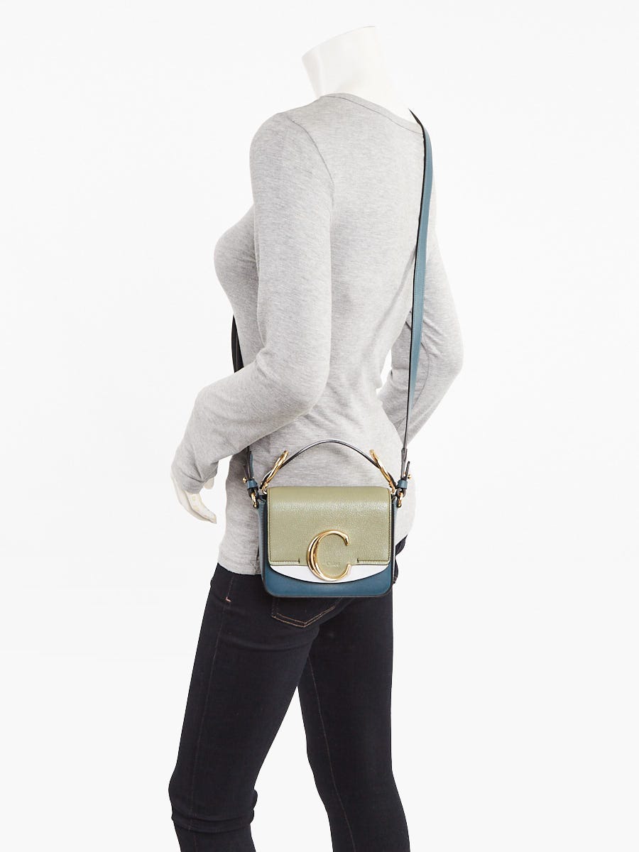 Chloe Multicolor Calfskin Leather Mini C Shoulder Bag