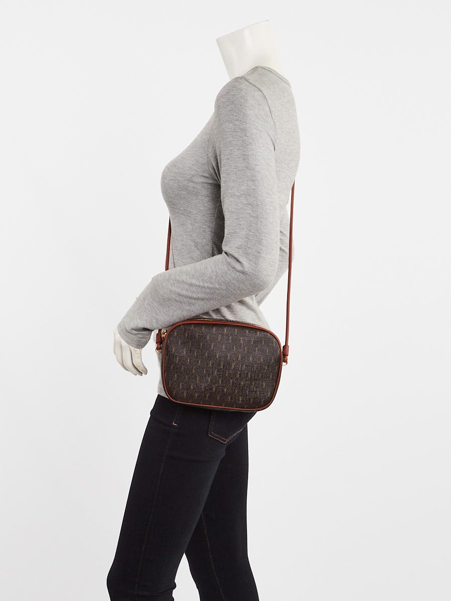 Yves Saint Laurent Chestnut Coated Canvas Le Monogramme Small Camera Bag