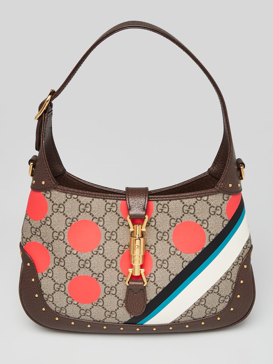 Gucci Beige/Brown/Multicolor Geometric GG Supreme Canvas Jackie