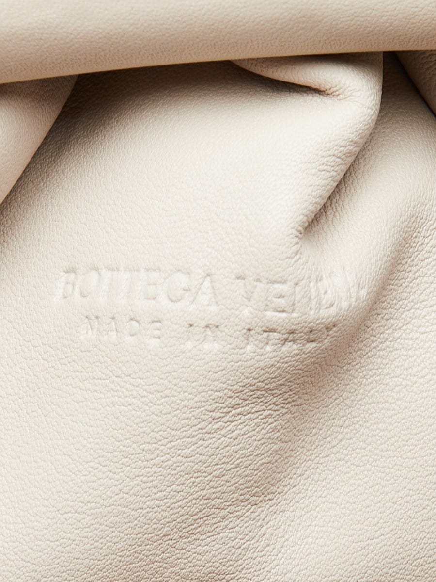 Bottega Veneta White Nappa Leather Mini Pouch Clutch Bag | Yoogi's