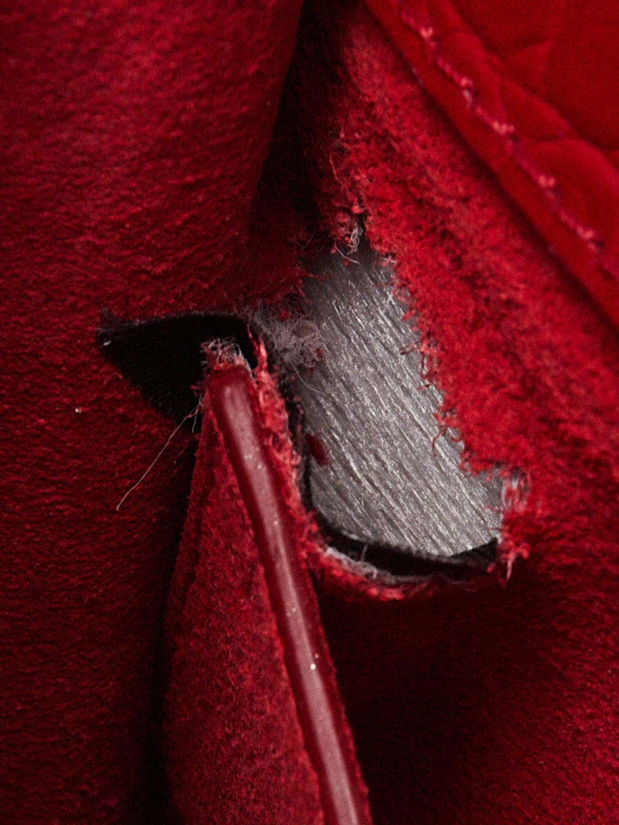 Yves Saint Laurent Red Crocodile Embossed Leather Medium Sunset