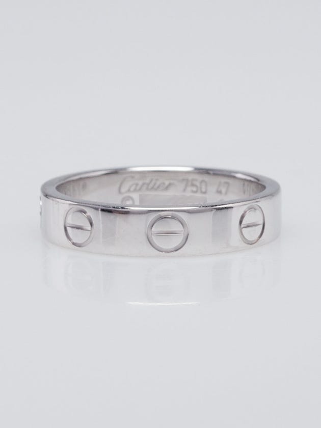 Cartier 18k White Gold 3.5mm LOVE Ring Size 4/47