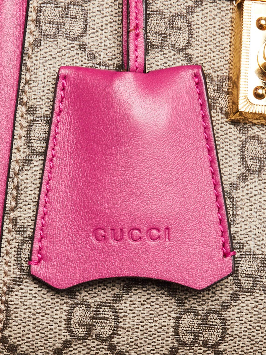 Gucci Red/Pink GG Supreme Coated Canvas and Leather Signature