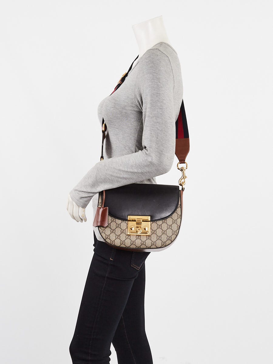 Gucci Beige GG Supreme Coated Canvas Padlock Crossbody bag