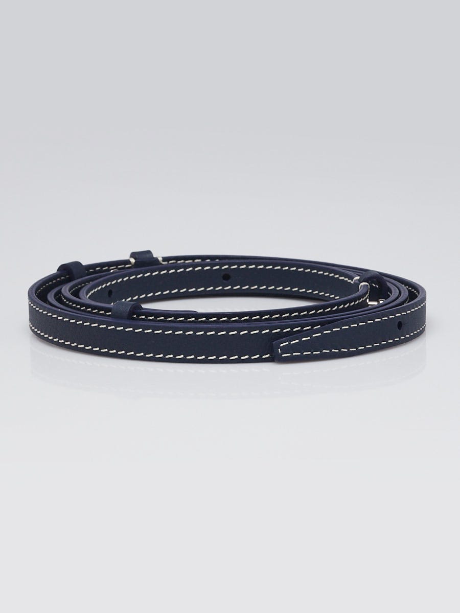 Goyard Navy Blue Smooth Leather Shoulder Strap | Yoogi's Closet