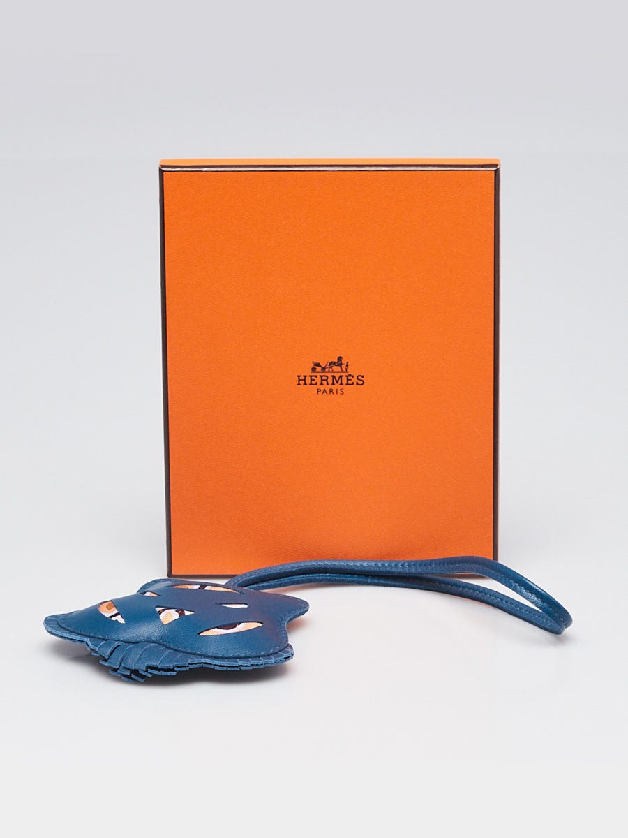 Hermes Colvert Lambskin Leather Petit H Tiger Bag Charm | Yoogi's