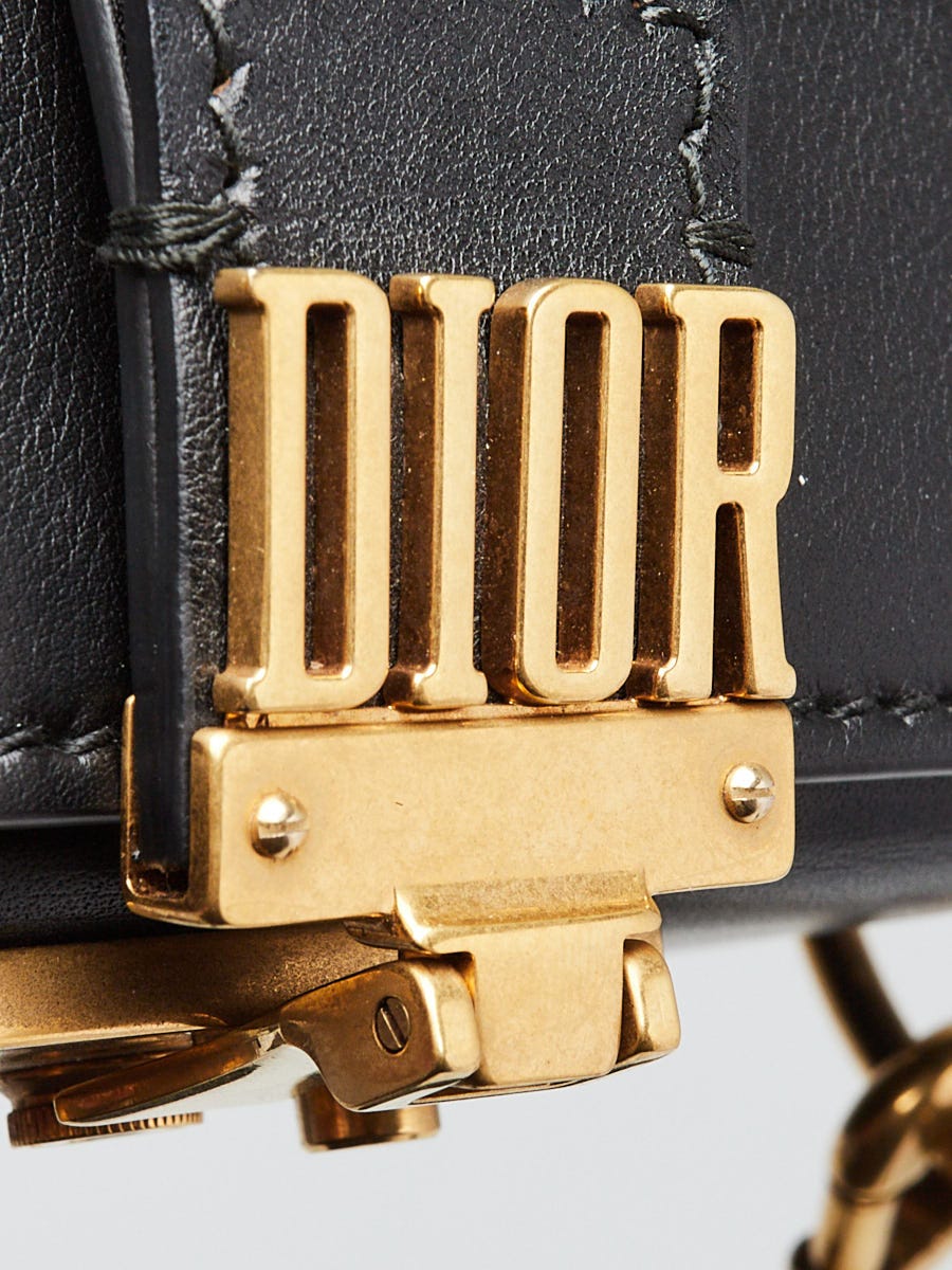 Christian Dior Black Leather Dioraddict Lockbox Shoulder Bag