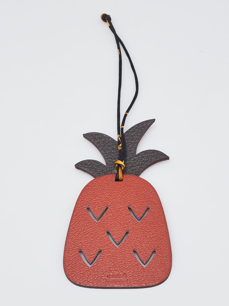 Hermes Noisette/Prunoir Goatskin and Taurillon Leather Petit H