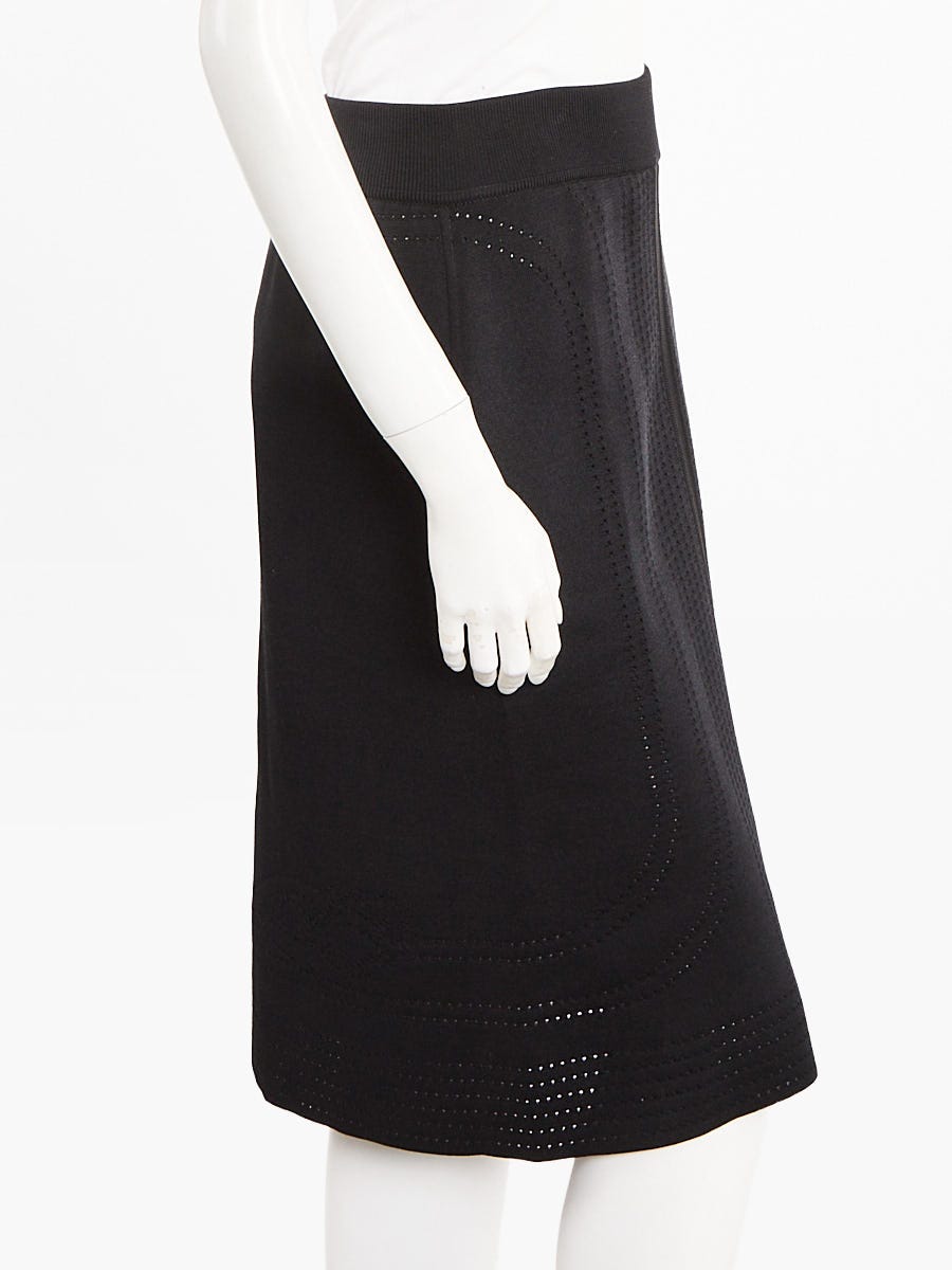 Hermes Black Brides de Gala Knee Length Skirt Size 6/40