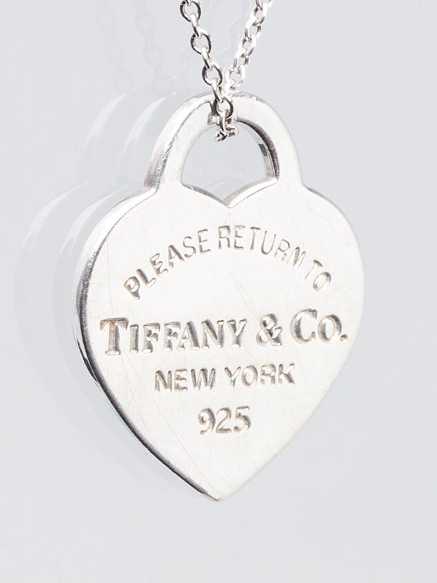 Tiffany & Co. Sterling Silver Return To Tiffany Heart Tag Pendant Necklace