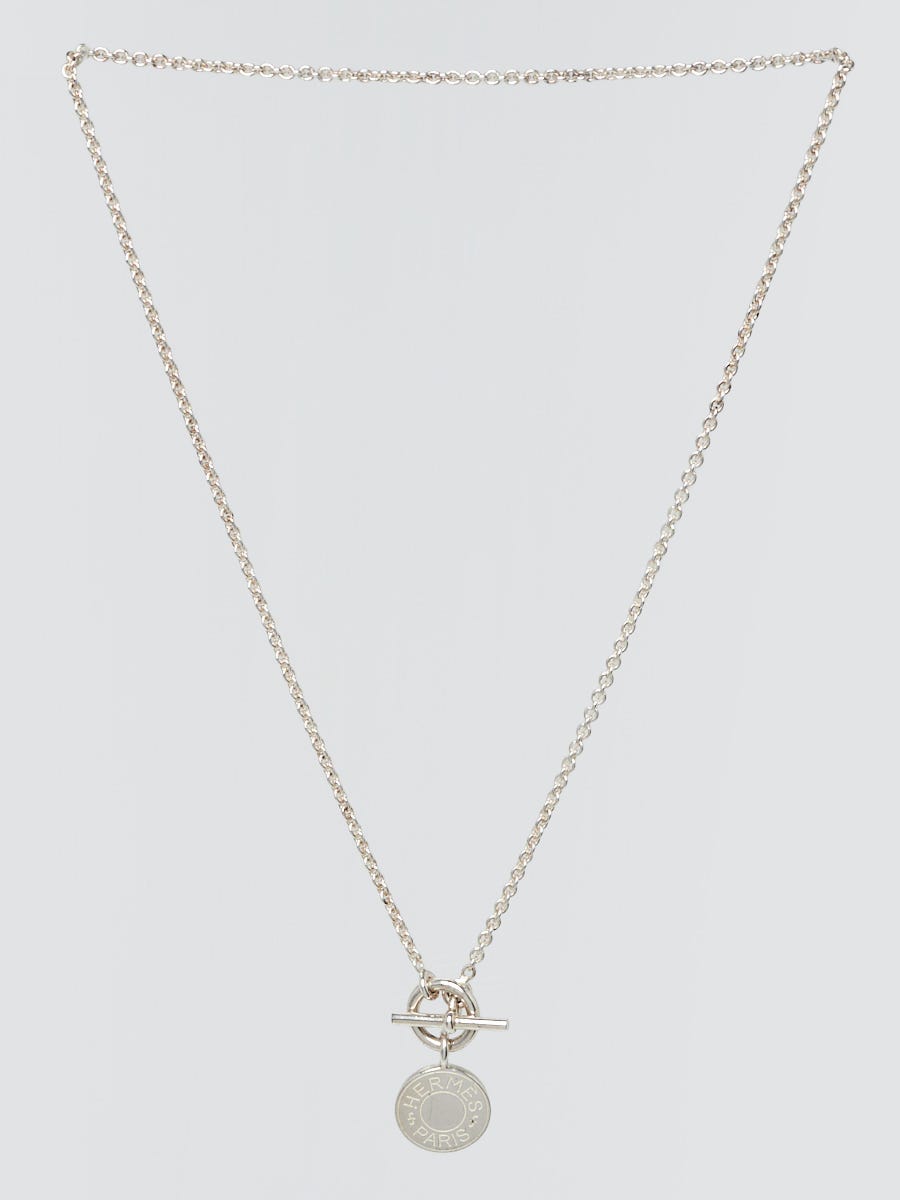 Hermes Sterling Silver Amulettes H Ex-Libres Pendant