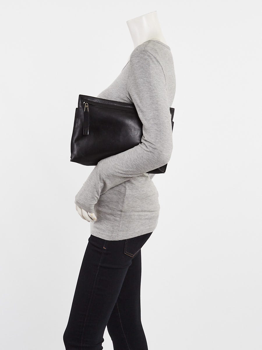 Loewe Black Leather Clutch Bag