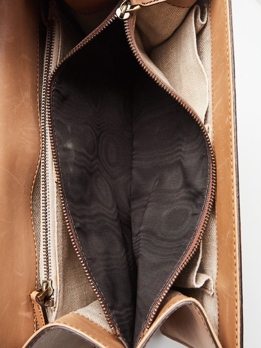 Gucci Honey Leather Duilio Brogue Flap Crossbody Bag | Yoogi's Closet