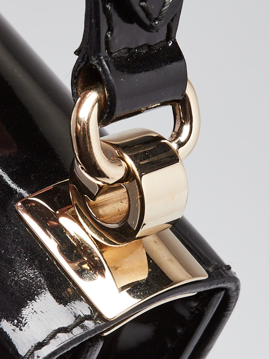 Gucci Black Patent Leather 1973 Small Top Handle Bag | Yoogi's Closet
