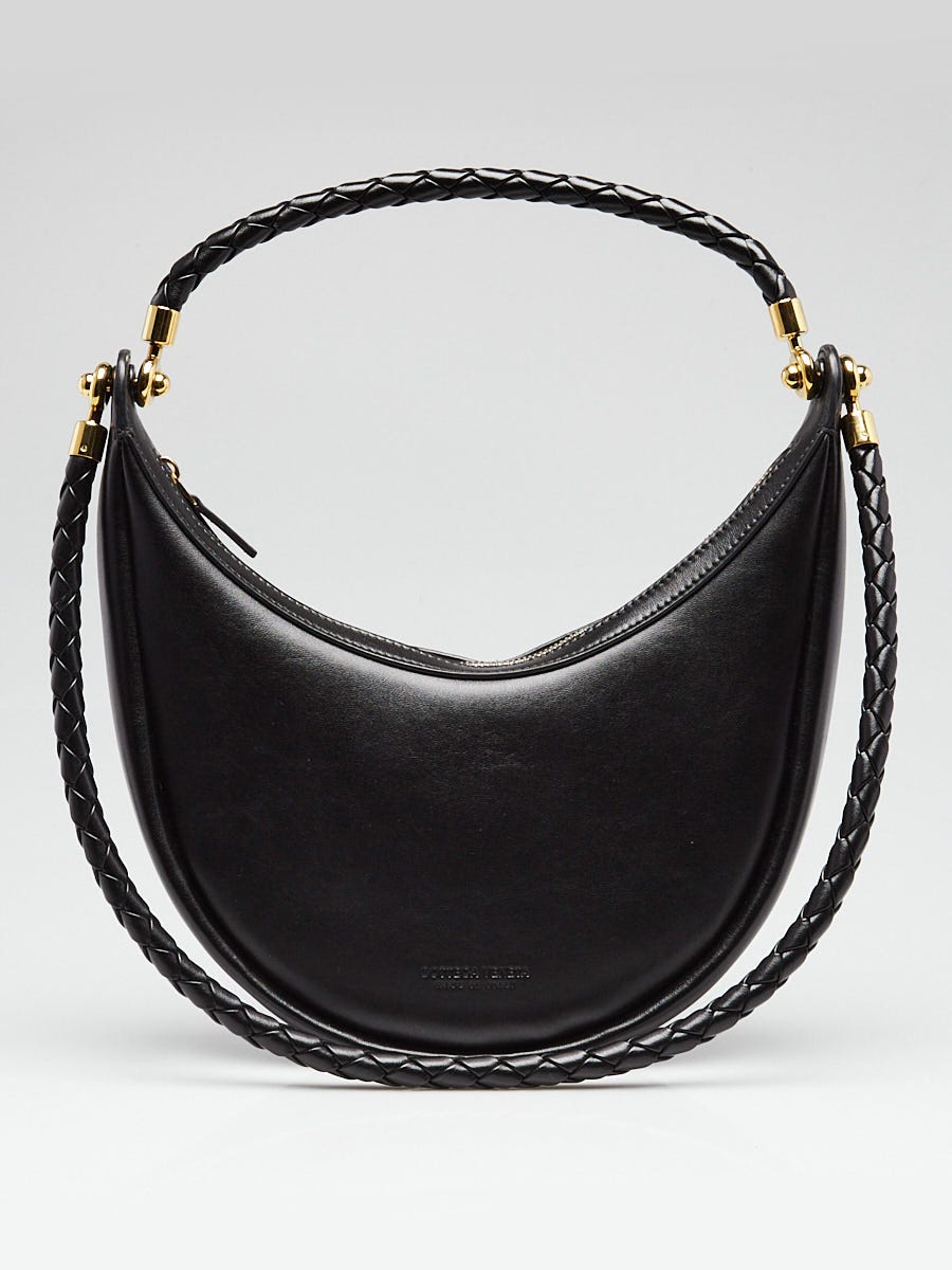 Bottega Veneta Black Leather Hula Hoop Shoulder Bag | Yoogi's Closet