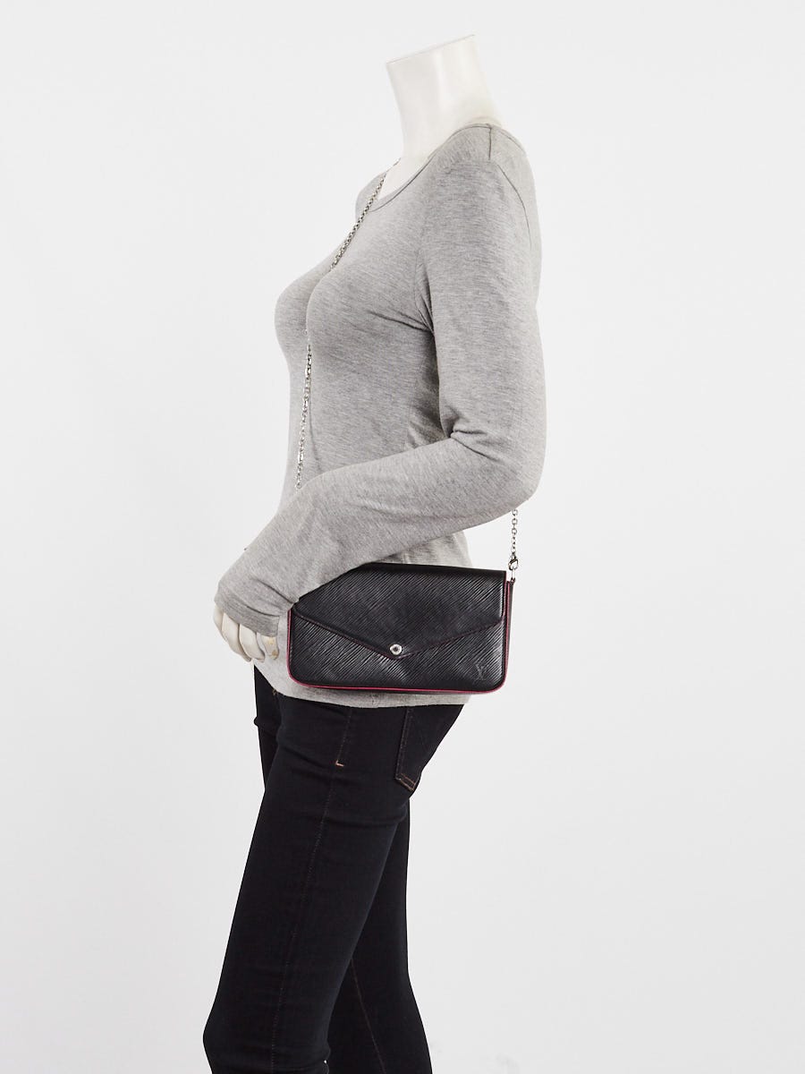 Louis Vuitton Black Epi Leather Felicie Pochette Bag