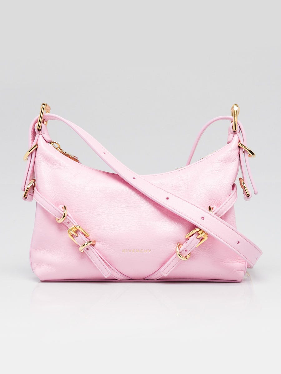 Givenchy Pink Leather Mini Voyou Hobo Bag | Yoogi's Closet