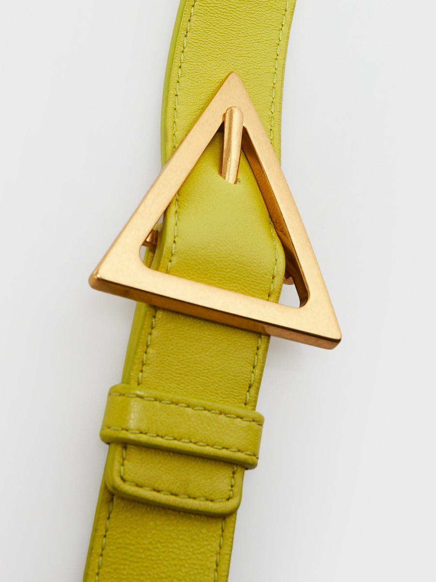 Bottega Veneta Yellow Nappa Leather Maxi Weave Padded Cassette Bag