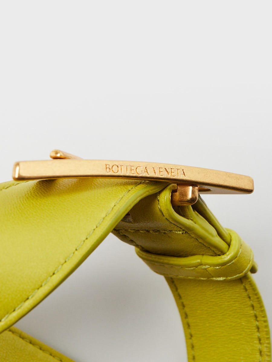 Bottega Veneta Yellow Nappa Leather Maxi Weave Padded Cassette Bag