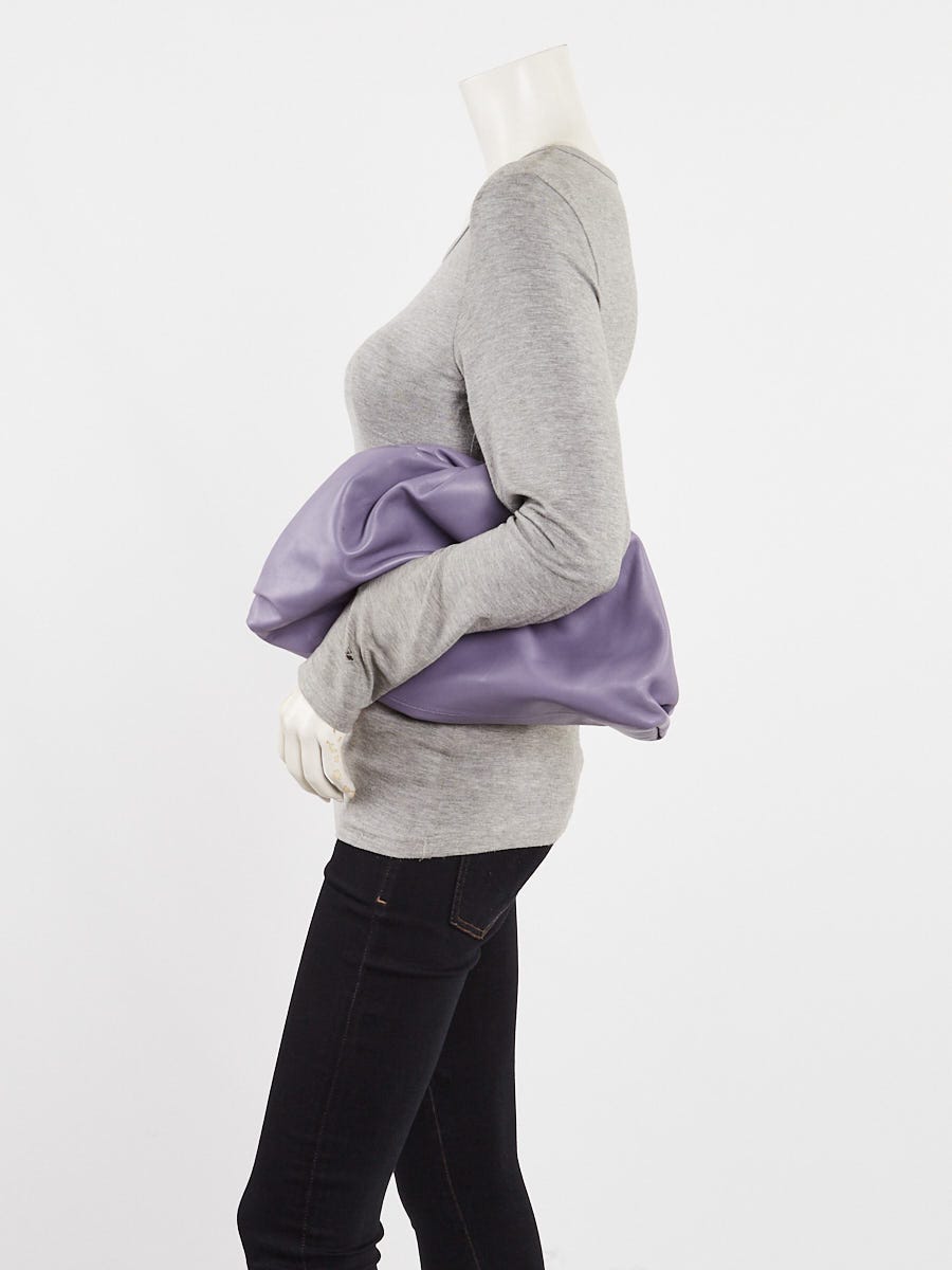 Bottega Veneta Purple Calfskin Leather The Pouch Clutch Bag