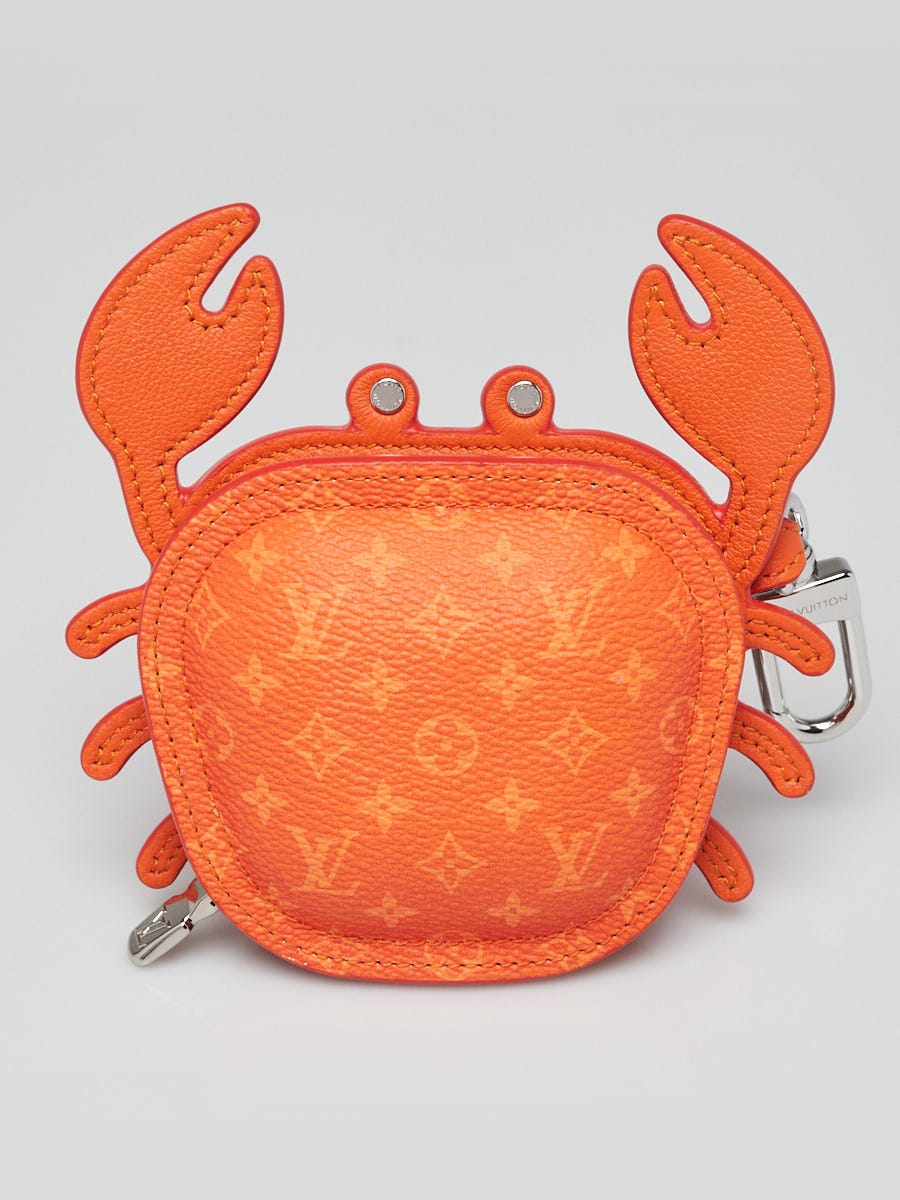 Louis Vuitton Orange Monogram Canvas Crab Bag Charm and Key Holder
