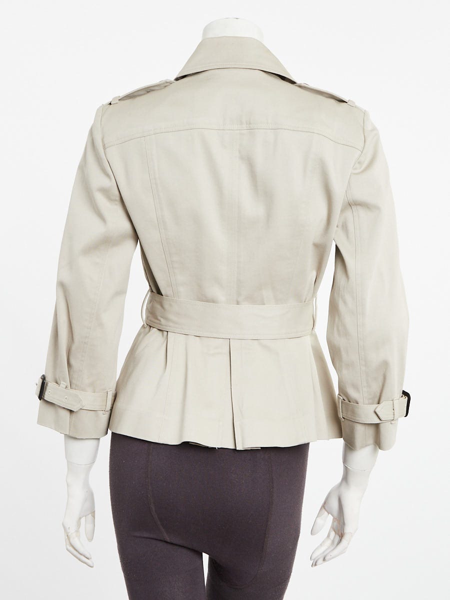 Burberry Beige Cotton Short Trench Coat Size 6/40