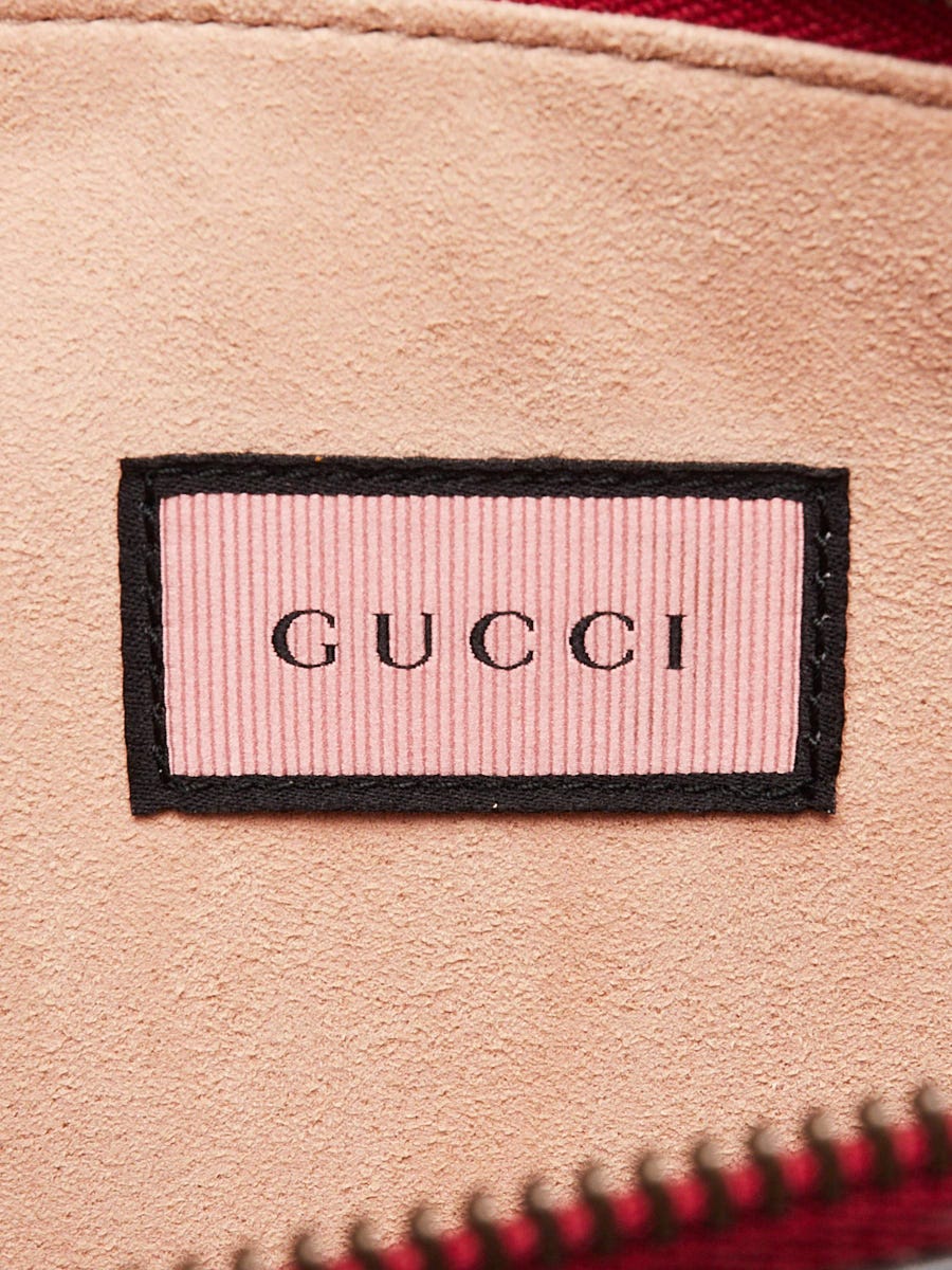 Gucci Red Leather Ghost Skull Zip Pochette | Yoogi's Closet