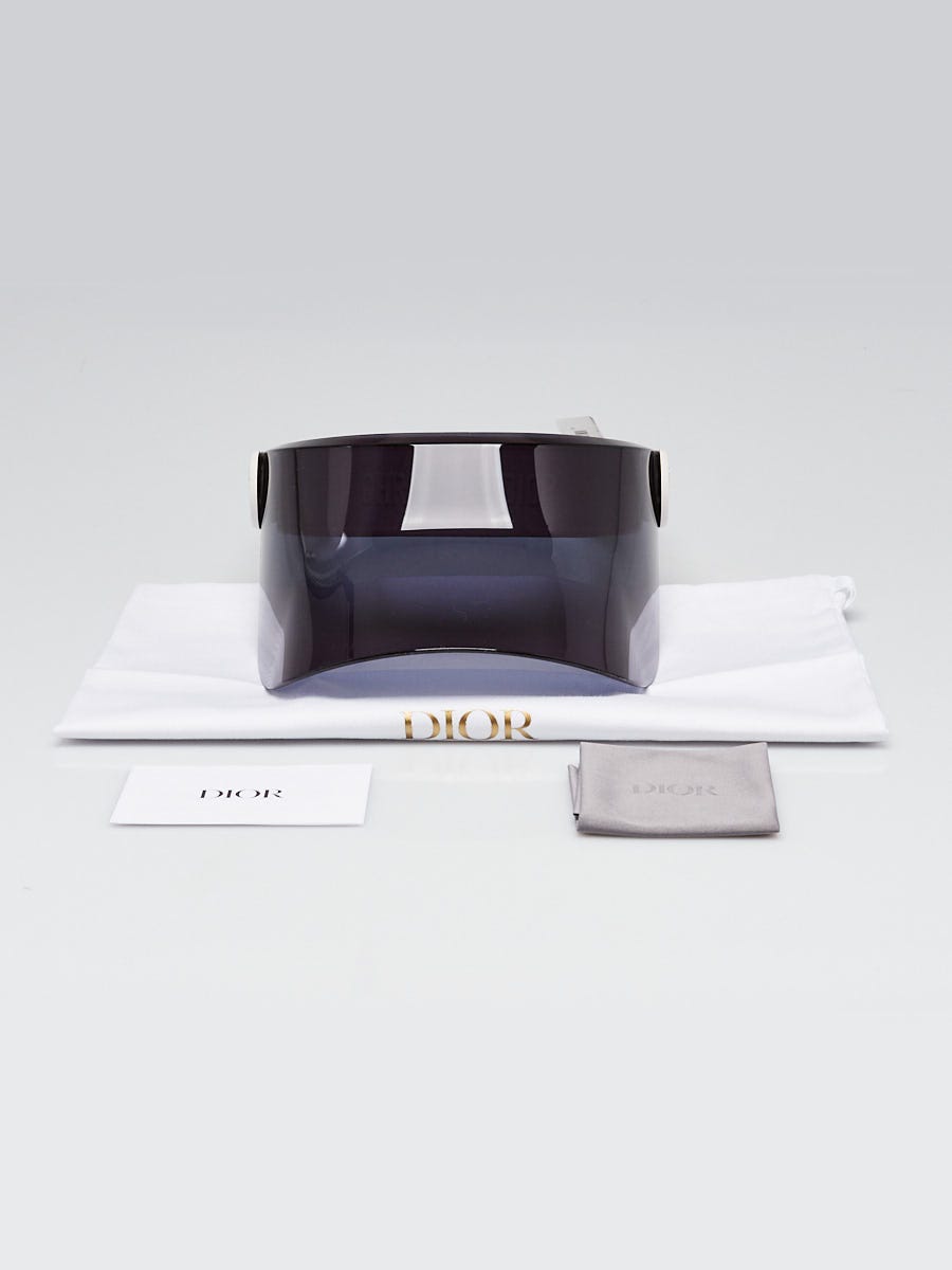 Christian Dior Black/White Acetate/Rubber Pacific V1U Visor
