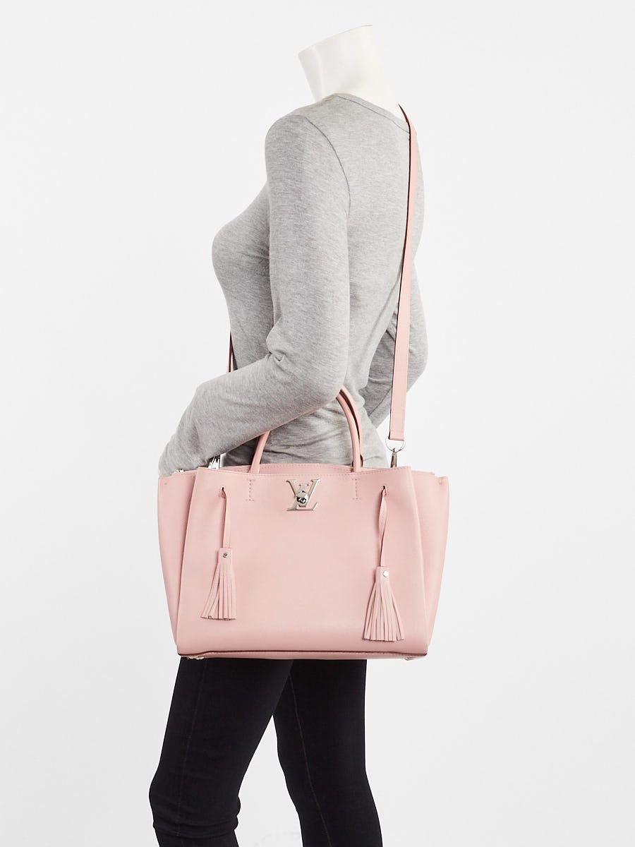 Louis Vuitton Magnolia Pebbled Leather Lockmeto Bag