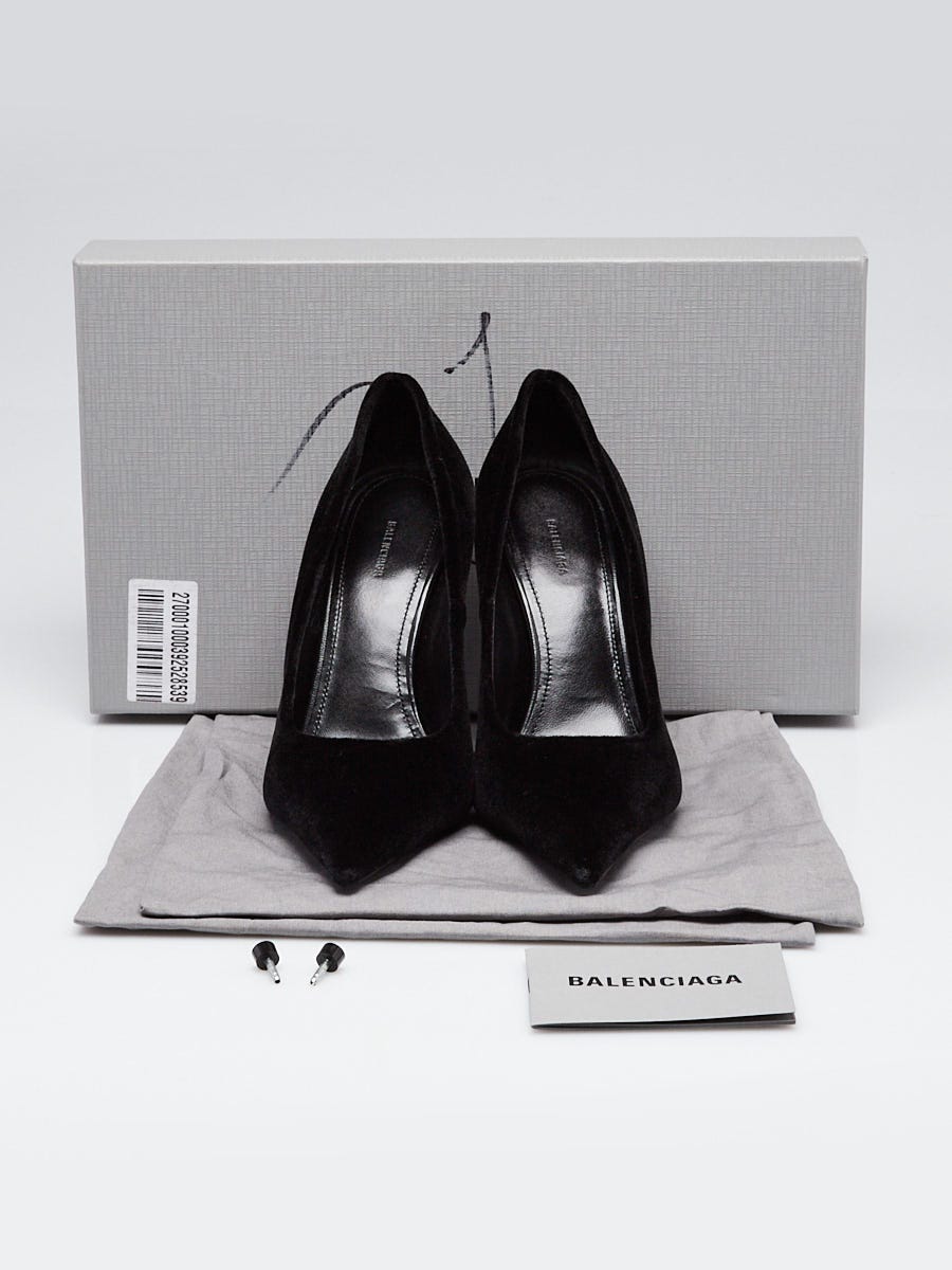 Balenciaga Black Velvet Knife Pumps Size 6.5/37 | Yoogi's Closet