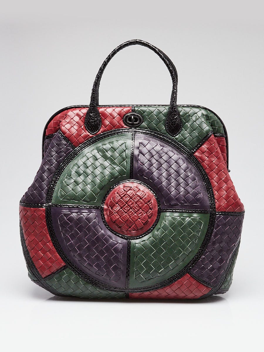 Bottega Veneta Limited Edition Tri-Color Intrecciato Woven Leather