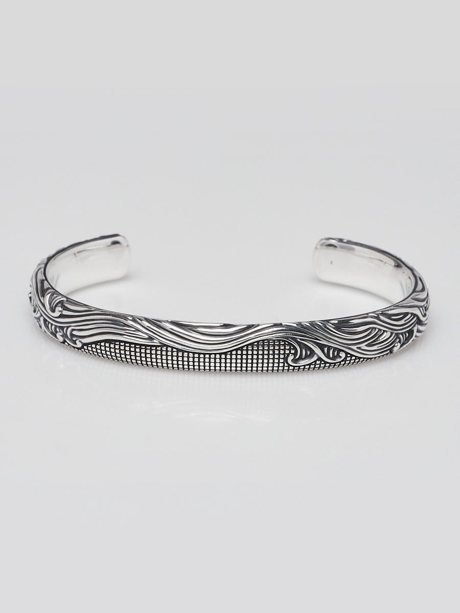 ヴィンテージ！Silver Wavy Curve ブレスレット　#1 David Yurman Sterling Silver Waves Cuff Bracelet | Yoogi's Closet