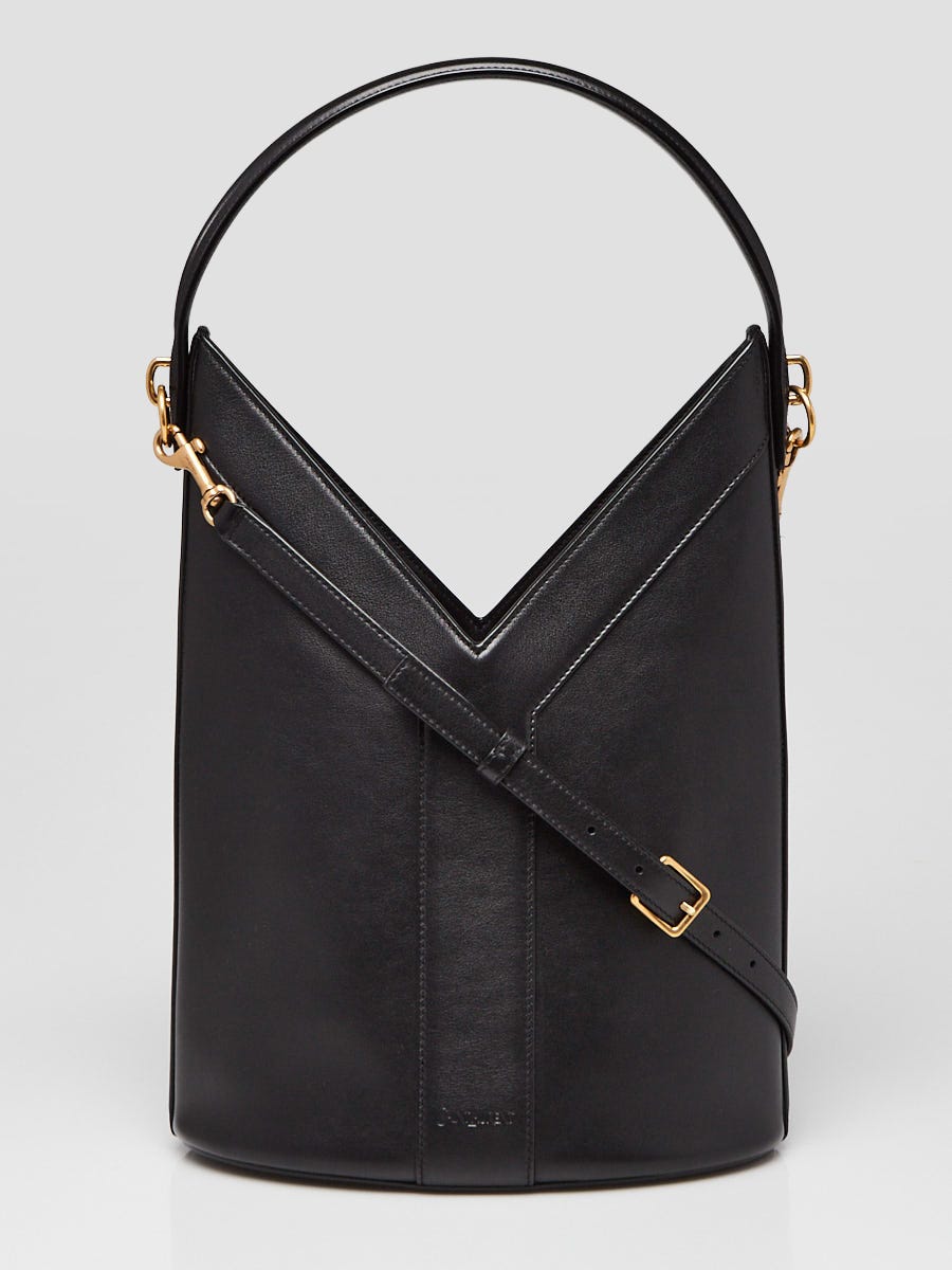 Yves Saint Laurent Black Calfskin Leather Y Bucket Bag