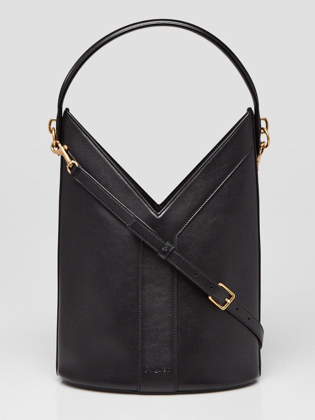 Yves Saint Laurent Black Calfskin Leather Y Bucket Bag