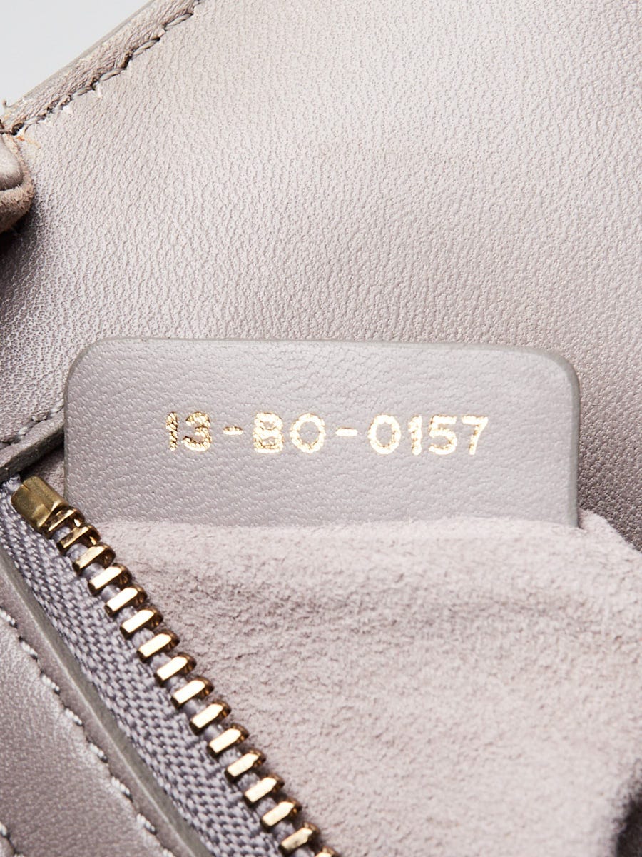 Christian Dior Grey Studded Leather Diorama Small Flap Bag