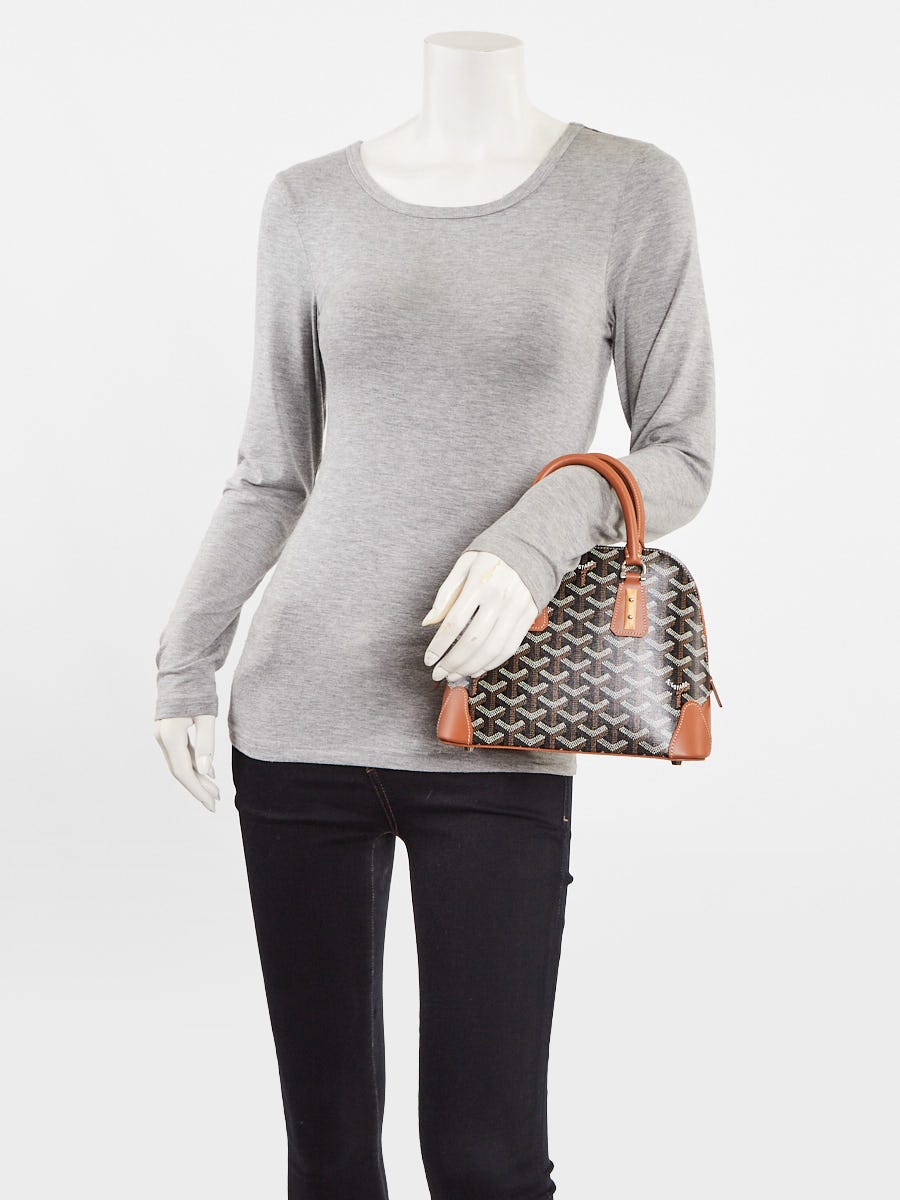 Goyard Black Chevron Print Coated Canvas Mini Vendome Bag