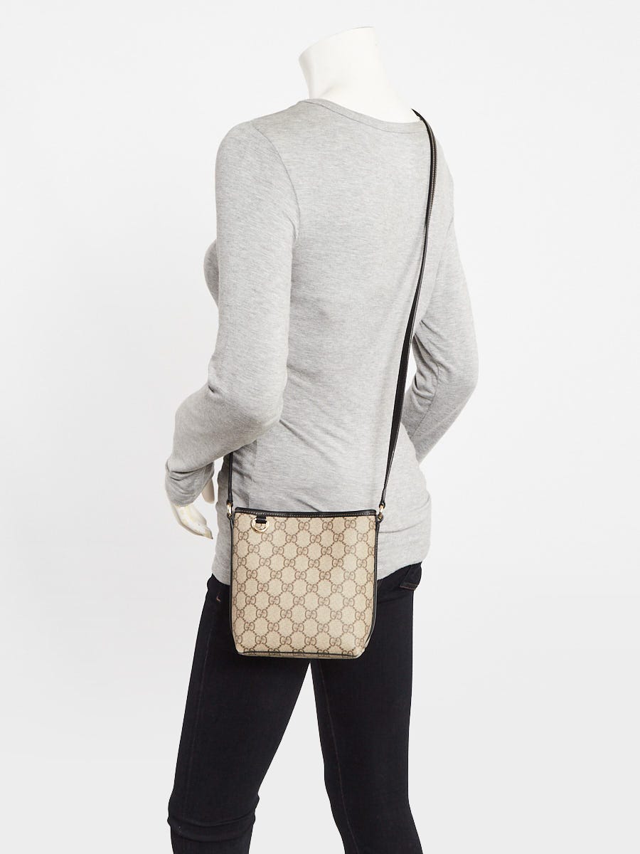Gucci Beige/Ebony GG Coated Canvas Nano Emblem Bag