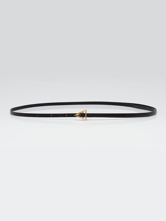 Bottega Veneta Black Smooth Leather Thin Wrap Belt