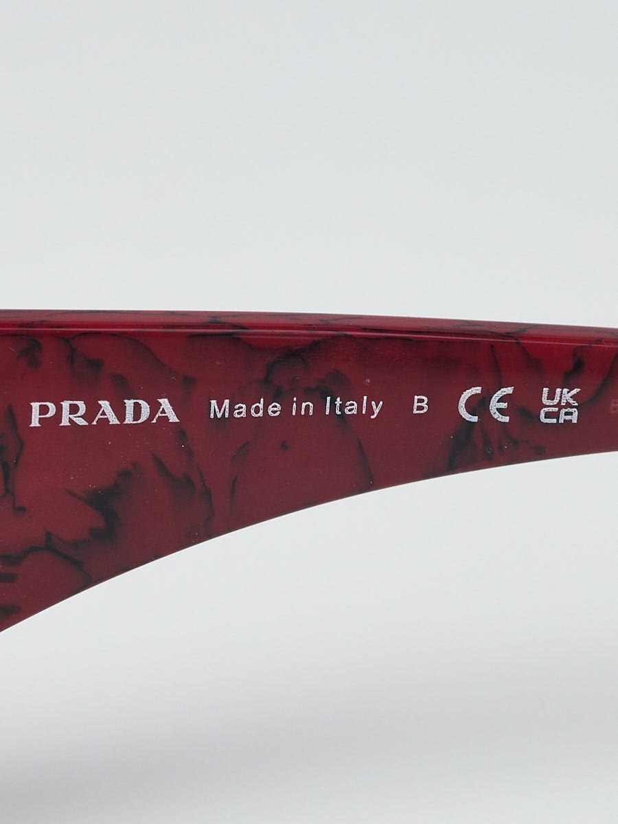 Prada Dark Red Acetate Sunglasses - SPR14Z | Yoogi's Closet