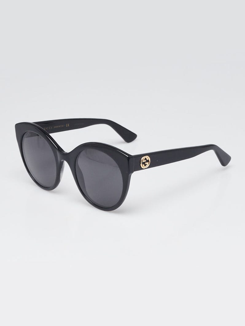 Gucci Black Acetate Cat Eye Sunglasses - GG0028S