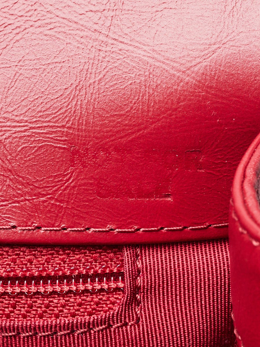 Chanel Red Chevron Quilted Leather Top Handle Flap Bag | Yoogi's