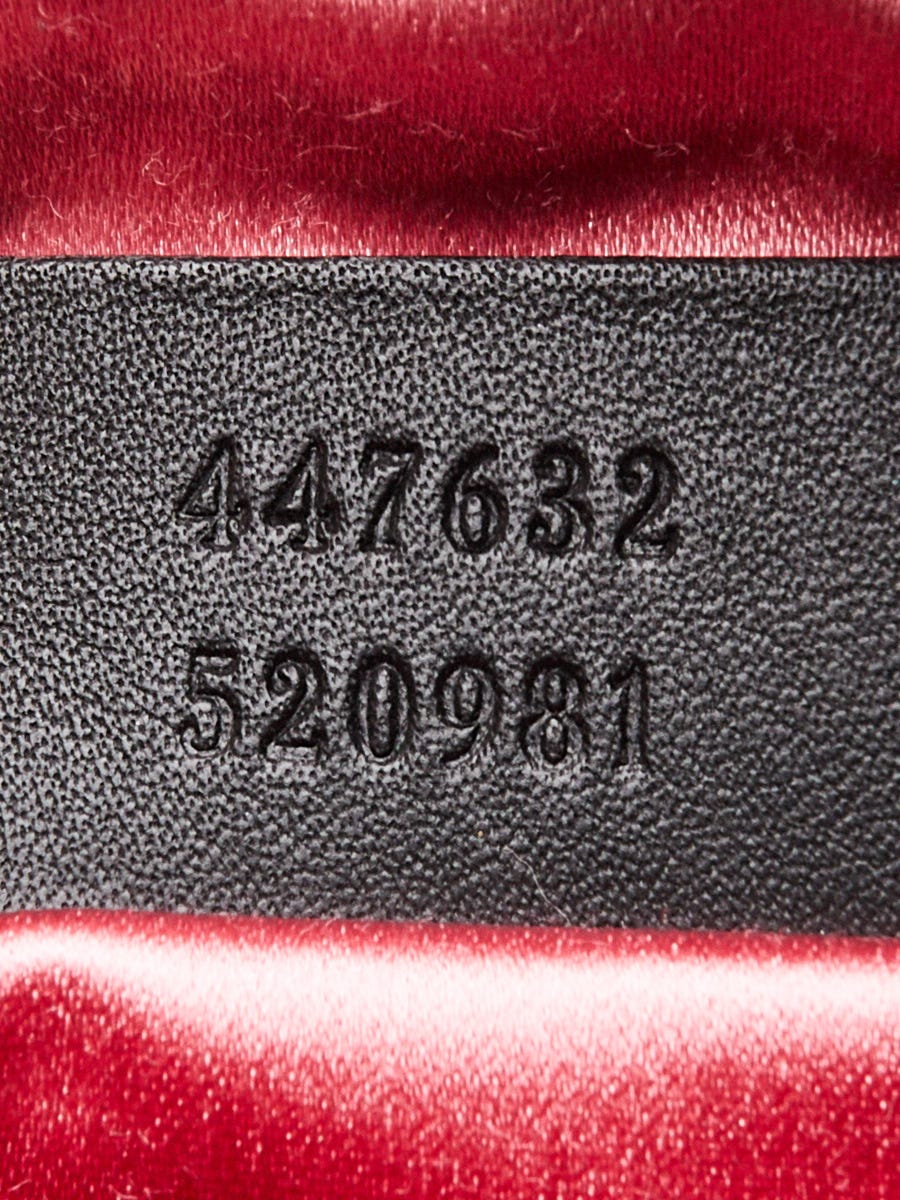 Gucci Black Quilted Velvet Deer Embroidered Marmont Metalasse