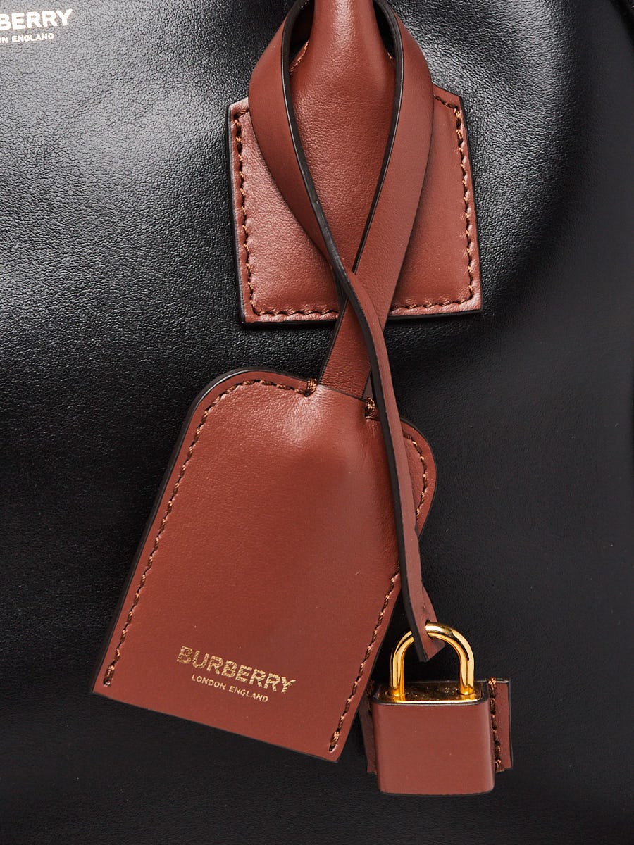 Burberry House Check/Leather Medium Cube Bag | Yoogi's Closet