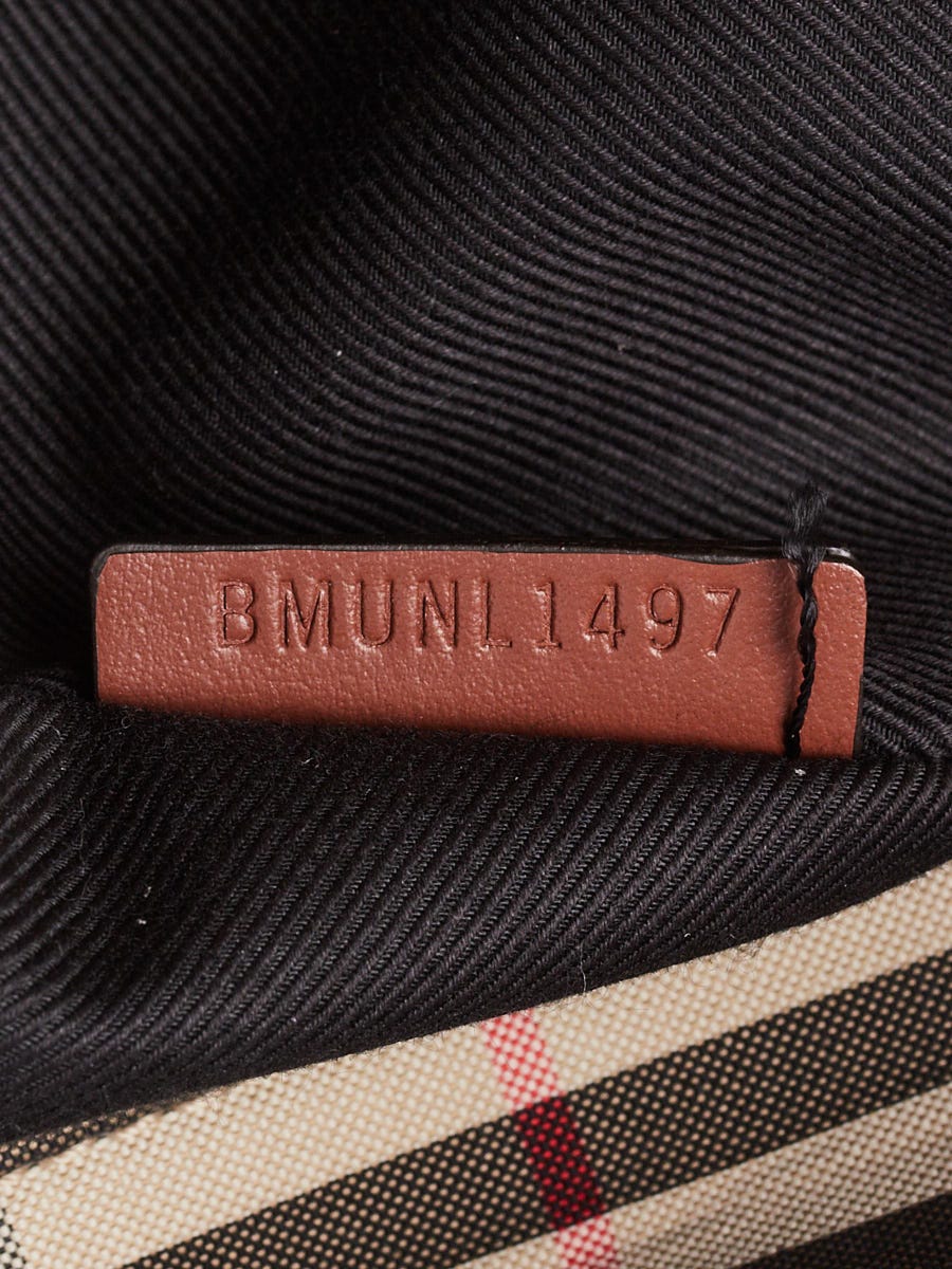 Burberry House Check/Leather Medium Cube Bag | Yoogi's Closet