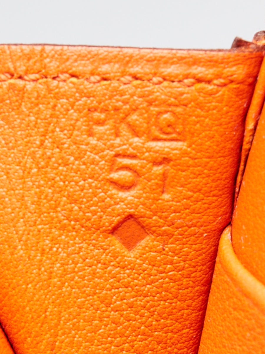 E*）様 HERMES Hermes Orange Swift Leather Jige Duo Clutch Bag | Yoogi's Closet