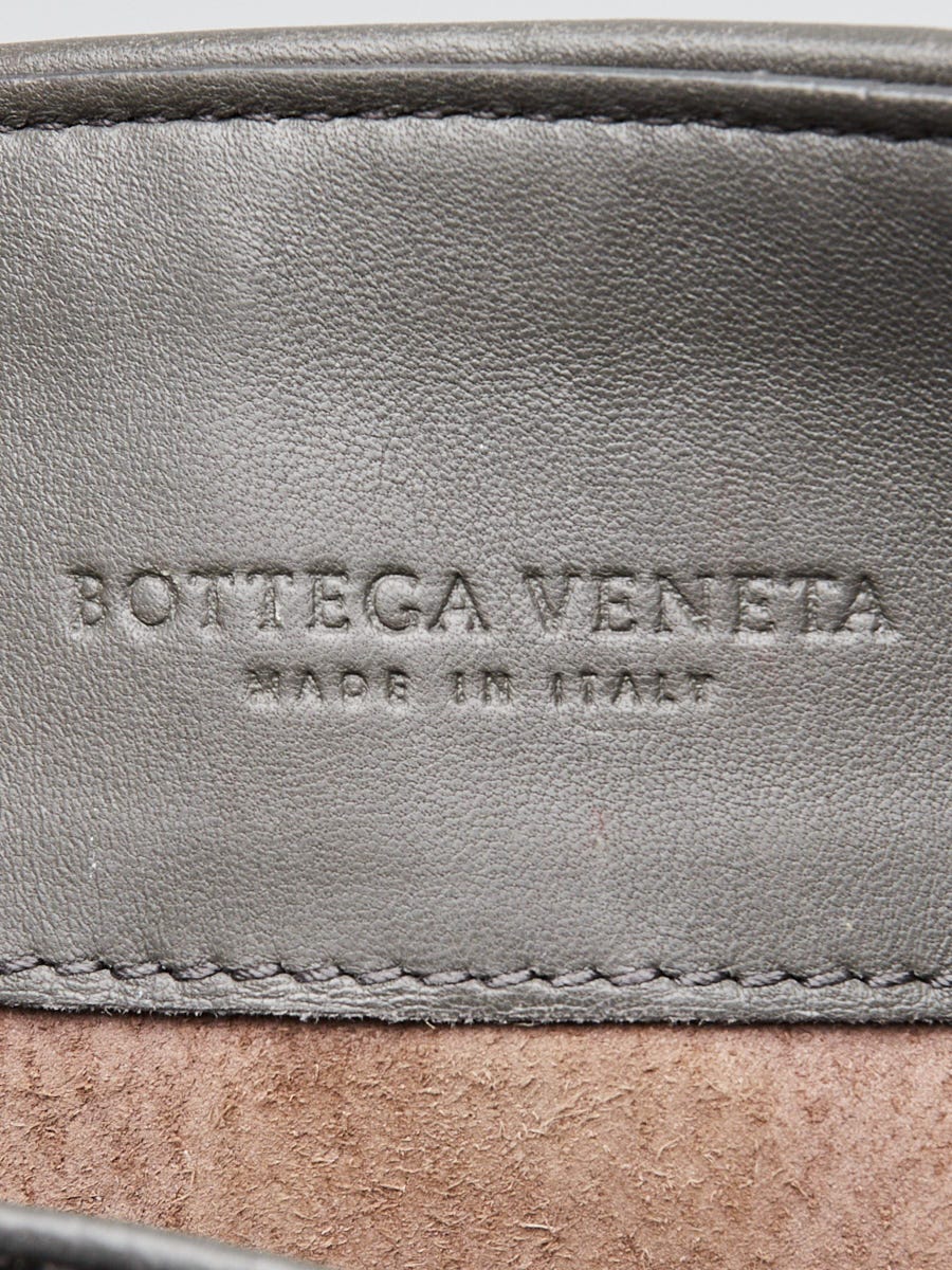 Bottega Veneta Grey Intrecciato Woven Nappa Leather Olimpia Bag