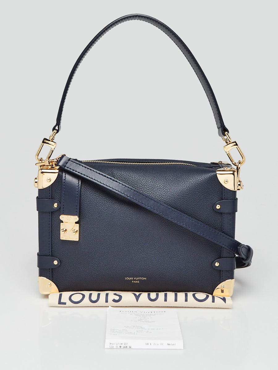 Louis Vuitton Bahrain Navy Leather and Monogram Canvas Side Trunk